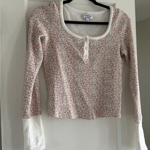 Frankie's Bikinis Multicolor Floral Long Sleeve Top